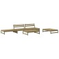vidaXL Juego de muebles jardín 5 pzas y cojines madera pino impregnada vidaXL Juego de muebles jardín 5 pzas y cojines madera pino impregnada