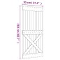vidaXL Puerta corredera con herrajes madera maciza de pino 95x210 cm