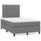 vidaXL Cama box spring con colchón tela gris oscuro 120x190 cm vidaXL Cama box spring con colchón tela gris oscuro 120x190 cm