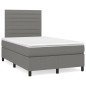 vidaXL Cama box spring con colchón tela gris oscuro 120x190 cm vidaXL Cama box spring con colchón tela gris oscuro 120x190 cm