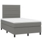 vidaXL Cama box spring con colchón tela gris oscuro 120x190 cm vidaXL Cama box spring con colchón tela gris oscuro 120x190 cm