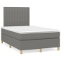 vidaXL Cama box spring con colchón tela gris oscuro 120x190 cm