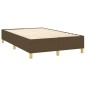 vidaXL Cama box spring con colchón tela marrón oscuro 120x190 cm vidaXL Cama box spring con colchón tela marrón oscuro 120x190 cm