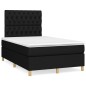 vidaXL Cama box spring con colchón tela negro 120x190 cm vidaXL Cama box spring con colchón tela negro 120x190 cm