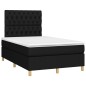 vidaXL Cama box spring con colchón tela negro 120x190 cm vidaXL Cama box spring con colchón tela negro 120x190 cm