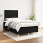 vidaXL Cama box spring con colchón tela negro 120x190 cm vidaXL Cama box spring con colchón tela negro 120x190 cm