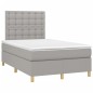 vidaXL Cama box spring con colchón tela gris claro 120x190 cm vidaXL Cama box spring con colchón tela gris claro 120x190 cm