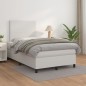 vidaXL Cama box spring con colchón cuero sintético blanco 120x190 cm vidaXL Cama box spring con colchón cuero sintético blanco 120x190 cm