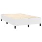 vidaXL Cama box spring con colchón cuero sintético blanco 120x190 cm vidaXL Cama box spring con colchón cuero sintético blanco 120x190 cm