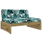 vidaXL Juego de muebles jardín 4 pzas y cojines madera pino impregnada vidaXL Juego de muebles jardín 4 pzas y cojines madera pino impregnada