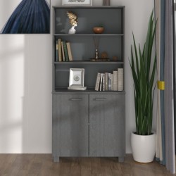 vidaXL Aparador HAMAR madera de pino maciza gris oscuro