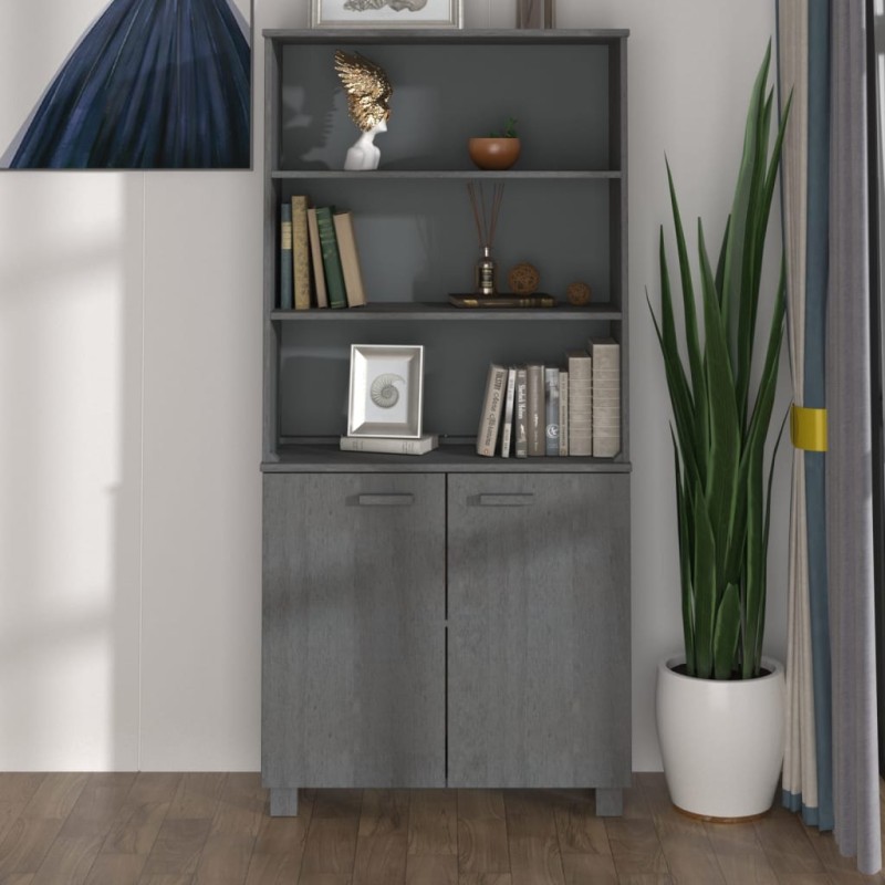 vidaXL Aparador HAMAR madera de pino maciza gris oscuro vidaXL Aparador HAMAR madera de pino maciza gris oscuro