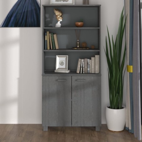 vidaXL Aparador HAMAR madera de pino maciza gris oscuro