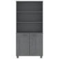 vidaXL Aparador HAMAR madera de pino maciza gris oscuro vidaXL Aparador HAMAR madera de pino maciza gris oscuro