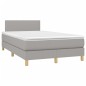 vidaXL Cama box spring con colchón tela gris claro 120x190 cm vidaXL Cama box spring con colchón tela gris claro 120x190 cm