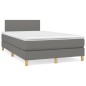 vidaXL Cama box spring con colchón tela gris oscuro 120x190 cm vidaXL Cama box spring con colchón tela gris oscuro 120x190 cm