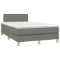 vidaXL Cama box spring con colchón tela gris oscuro 120x190 cm vidaXL Cama box spring con colchón tela gris oscuro 120x190 cm