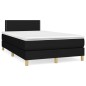 vidaXL Cama box spring con colchón tela negro 120x190 cm vidaXL Cama box spring con colchón tela negro 120x190 cm