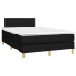 vidaXL Cama box spring con colchón tela negro 120x190 cm vidaXL Cama box spring con colchón tela negro 120x190 cm