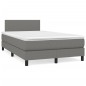 vidaXL Cama box spring con colchón tela gris oscuro 120x190 cm vidaXL Cama box spring con colchón tela gris oscuro 120x190 cm