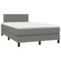 vidaXL Cama box spring con colchón tela gris oscuro 120x190 cm vidaXL Cama box spring con colchón tela gris oscuro 120x190 cm