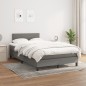 vidaXL Cama box spring con colchón tela gris oscuro 120x190 cm vidaXL Cama box spring con colchón tela gris oscuro 120x190 cm