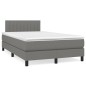 vidaXL Cama box spring con colchón tela gris oscuro 120x190 cm vidaXL Cama box spring con colchón tela gris oscuro 120x190 cm