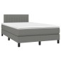 vidaXL Cama box spring con colchón tela gris oscuro 120x190 cm vidaXL Cama box spring con colchón tela gris oscuro 120x190 cm