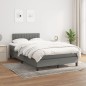 vidaXL Cama box spring con colchón tela gris oscuro 120x190 cm vidaXL Cama box spring con colchón tela gris oscuro 120x190 cm