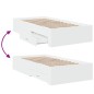 vidaXL Cama con cajones madera de ingeniería blanca 90x200 cm