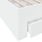 vidaXL Cama con cajones madera de ingeniería blanca 90x200 cm