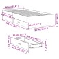 vidaXL Cama con cajones madera de ingeniería blanca 90x200 cm