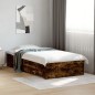 vidaXL Cama con cajones madera de ingeniería roble ahumado 90x200 cm vidaXL Cama con cajones madera de ingeniería roble ahumado 90x200 cm