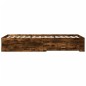 vidaXL Cama con cajones madera de ingeniería roble ahumado 90x200 cm vidaXL Cama con cajones madera de ingeniería roble ahumado 90x200 cm