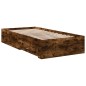 vidaXL Cama con cajones madera de ingeniería roble ahumado 90x200 cm vidaXL Cama con cajones madera de ingeniería roble ahumado 90x200 cm