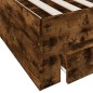 vidaXL Cama con cajones madera de ingeniería roble ahumado 90x200 cm vidaXL Cama con cajones madera de ingeniería roble ahumado 90x200 cm