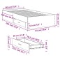 vidaXL Cama con cajones madera de ingeniería marrón roble 90x200 cm vidaXL Cama con cajones madera de ingeniería marrón roble 90x200 cm