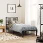 vidaXL Estructura de cama con cabecero metal negro 75x190 cm vidaXL Estructura de cama con cabecero metal negro 75x190 cm