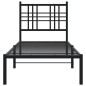 vidaXL Estructura de cama con cabecero metal negro 75x190 cm vidaXL Estructura de cama con cabecero metal negro 75x190 cm