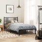vidaXL Estructura de cama con cabecero metal negro 90x190 cm