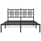 vidaXL Estructura de cama con cabecero metal negro 120x190 cm vidaXL Estructura de cama con cabecero metal negro 120x190 cm
