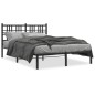 vidaXL Estructura de cama con cabecero metal negro 135x190 cm vidaXL Estructura de cama con cabecero metal negro 135x190 cm