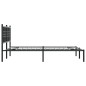 vidaXL Estructura de cama con cabecero metal negro 135x190 cm vidaXL Estructura de cama con cabecero metal negro 135x190 cm