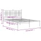 vidaXL Estructura de cama con cabecero metal negro 135x190 cm vidaXL Estructura de cama con cabecero metal negro 135x190 cm