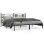 vidaXL Estructura de cama con cabecero metal negro 180x200 cm vidaXL Estructura de cama con cabecero metal negro 180x200 cm