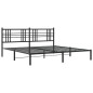 vidaXL Estructura de cama con cabecero metal negro 180x200 cm vidaXL Estructura de cama con cabecero metal negro 180x200 cm