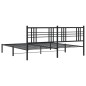 vidaXL Estructura de cama con cabecero metal negro 180x200 cm vidaXL Estructura de cama con cabecero metal negro 180x200 cm