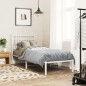 vidaXL Estructura de cama de metal con cabecero blanco 75x190 cm