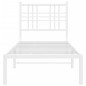vidaXL Estructura de cama de metal con cabecero blanco 75x190 cm
