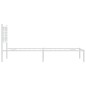 vidaXL Estructura de cama de metal con cabecero blanco 75x190 cm